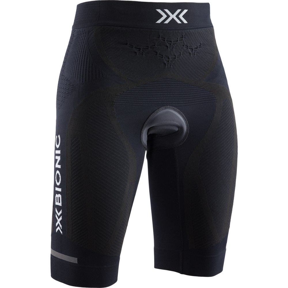Picture of X-Bionic The Trick G2 Bike Zip Shorts Padded for Women - opal black/arctic white