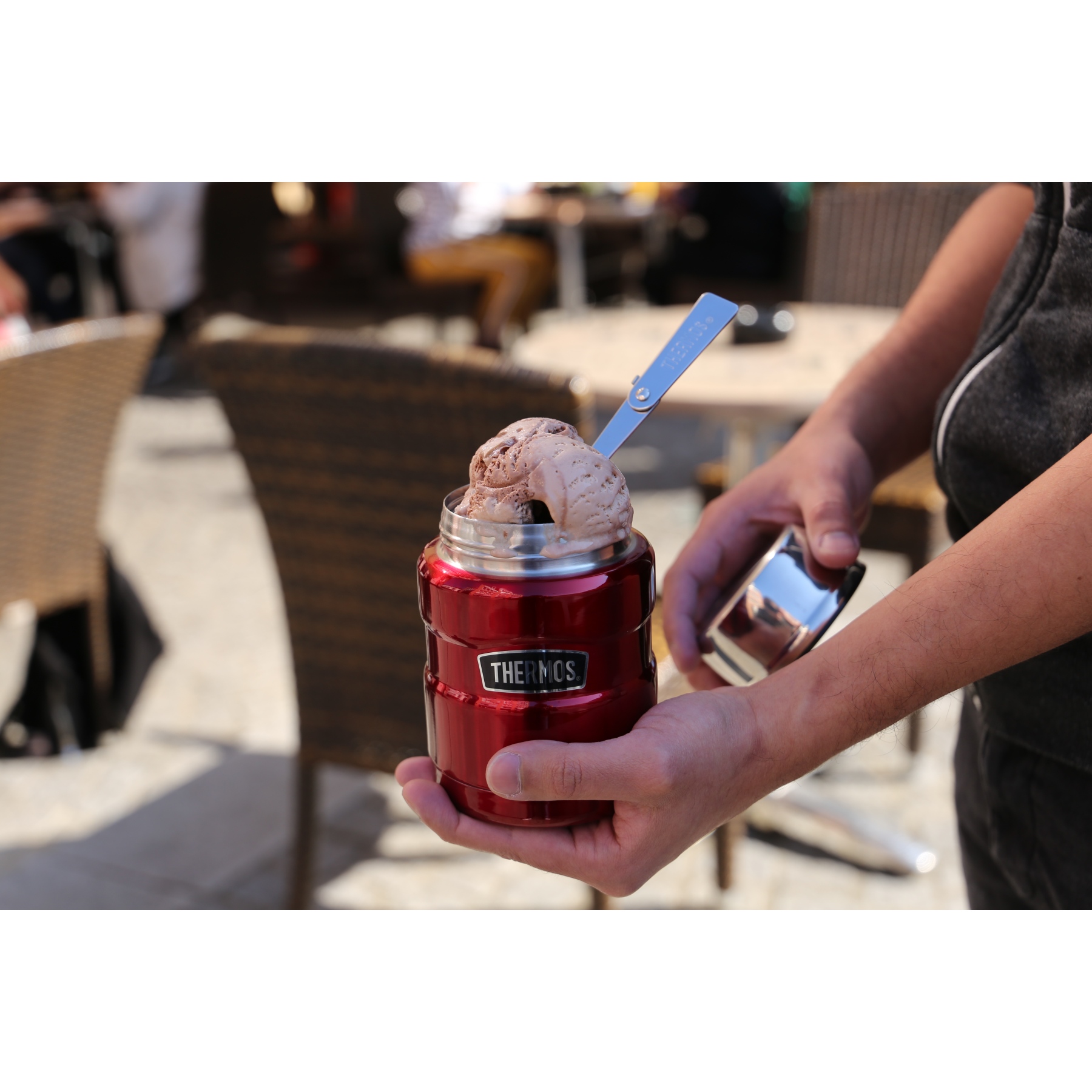 SUPREME Thermos　Stainless King Food Jar THERMOS® Stainless King Insulated Food Jar 0.47L - cranberry | BIKE24