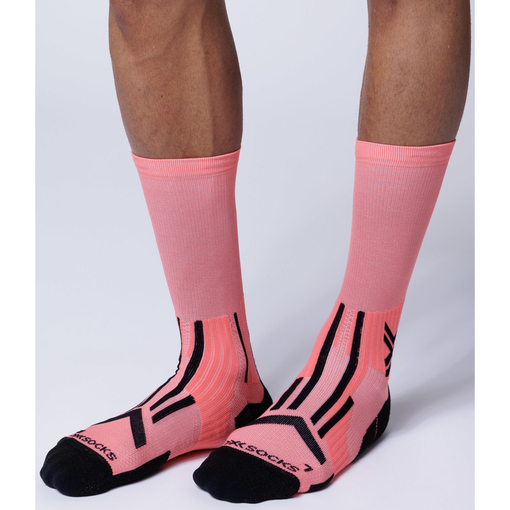 X-Socks Chaussettes Trailrun Perform Crew dusty rose/black