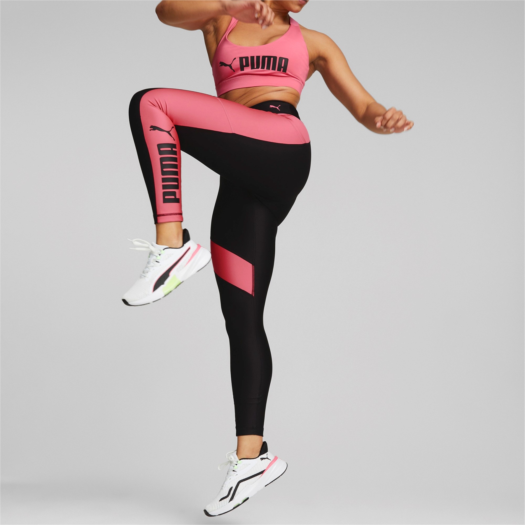 Puma Fit Eversculpt 7/8 Tights Women - Puma Black-Sunset Pink