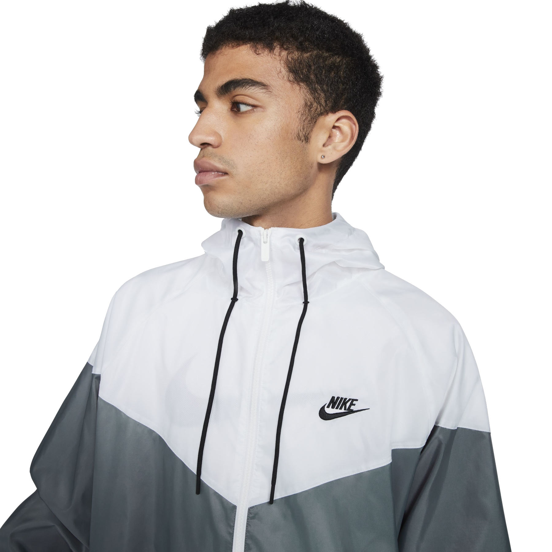 Paleis Voorbijganger Verschillende goederen Nike Sportswear Heritage Essentials Windrunner Men's Hooded Jacket - smoke  grey/white/smoke grey/black DA0001-084