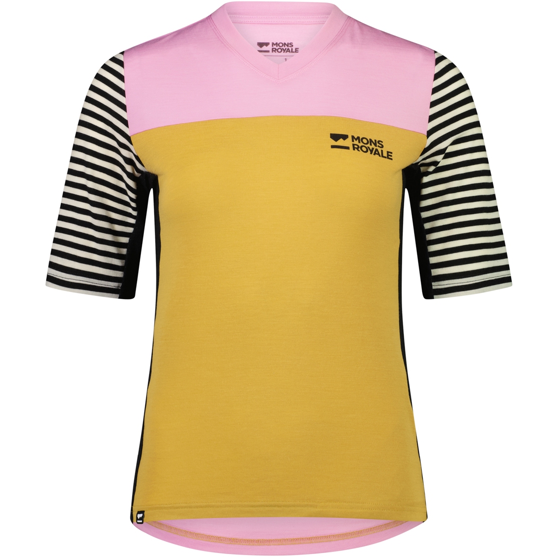 Produktbild von Mons Royale Redwood Merino Air-Con V T-Shirt Damen - pop clash