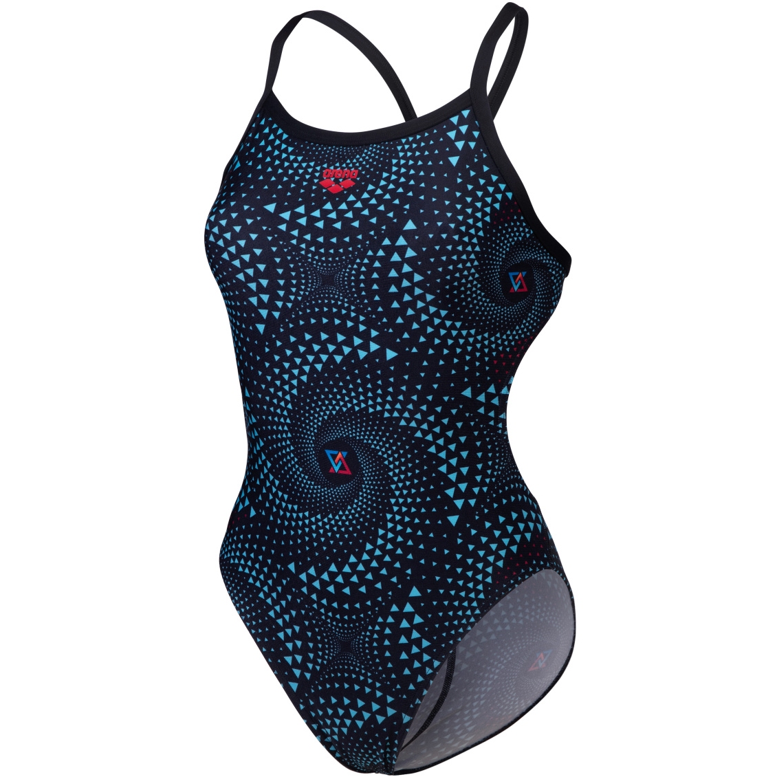 arena Fireflow One Double Cross Back Swimsuit Women - Blue River-Red ...