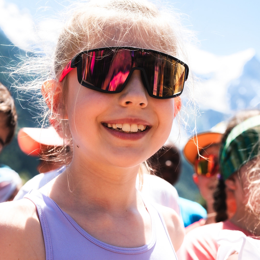 Julbo Fury S Junior Sunglasses - Black / Pink - Pink Flash