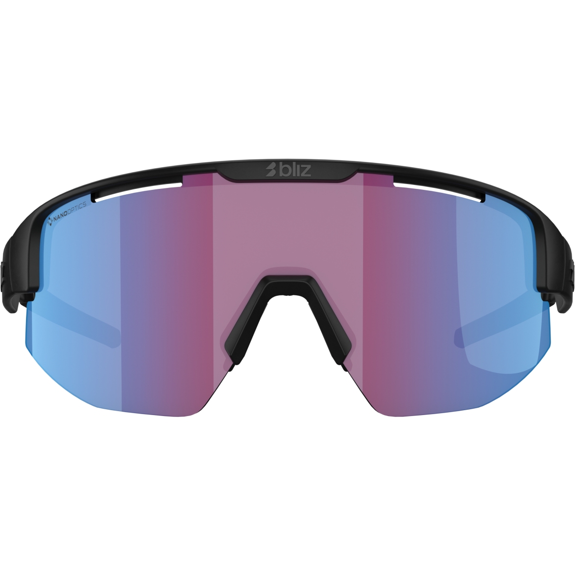 Bliz Matrix Glasses - Matt Black - Nordic Light Begonia/Blue Multi