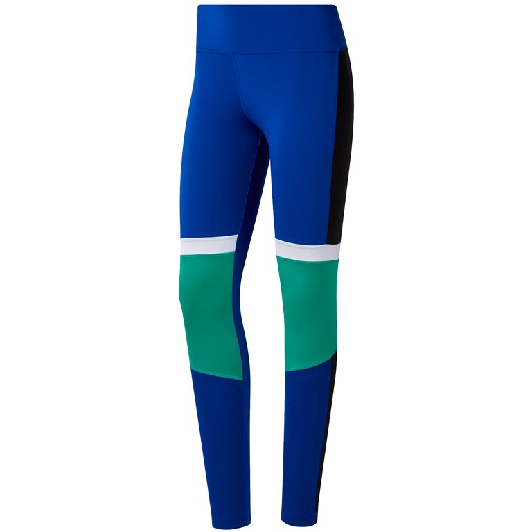 Picture of Reebok Women Workout Ready Meet You There Panelled Tights - cobalt DY8085