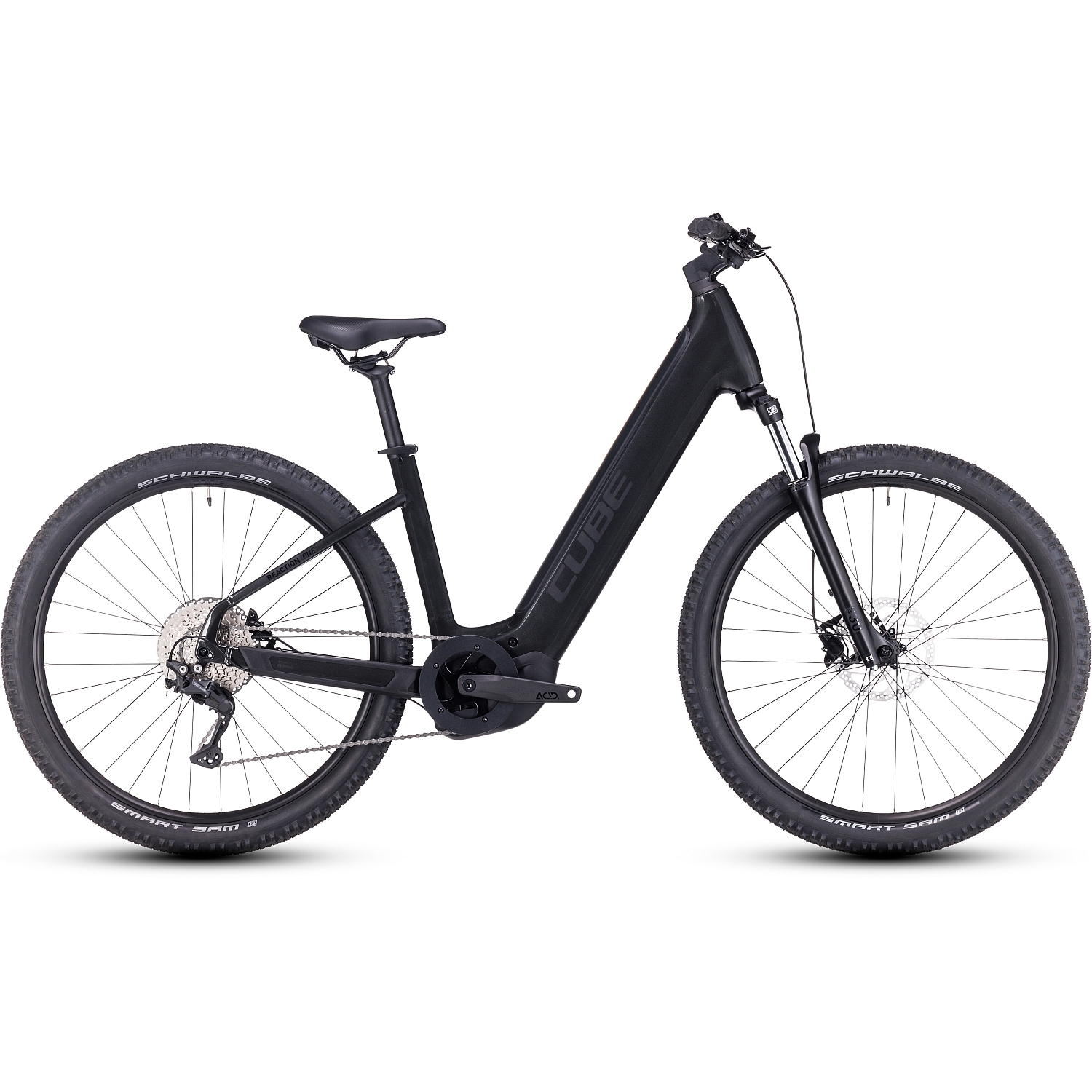 Picture of CUBE REACTION HYBRID ONE 750 - 27.5&quot; Easy Entry Electric Mountain Bike - 2023 - grey / black
