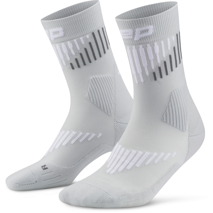 Produktbild von CEP Core Run Merino Mid Cut Kompressionssocken Herren - grey/white