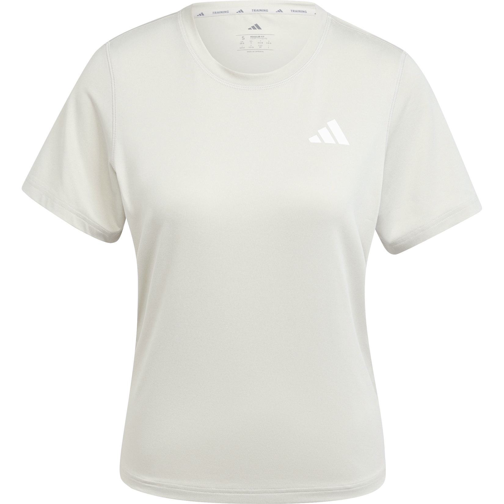 adidas 3-Stripes Crew Shirt Dames - wonder alumina/white JD6530 | BIKE24
