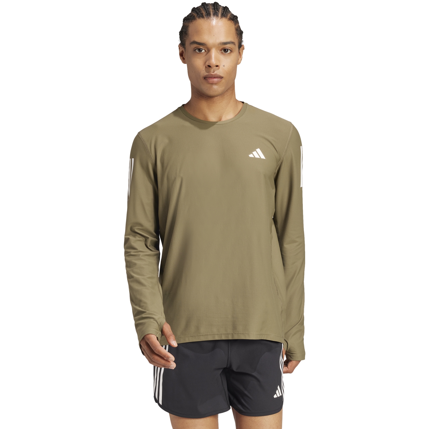 adidas Own the Run Langarmshirt Herren olive strata IW0028 BIKE24