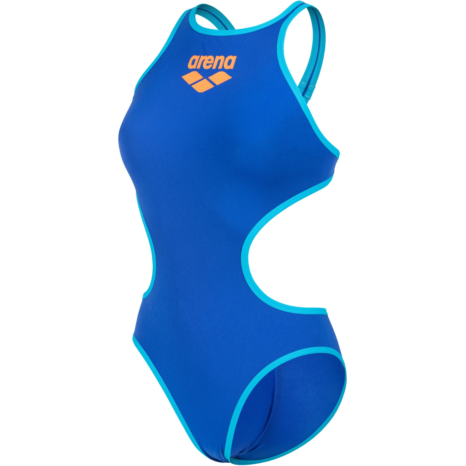arena One Biglogo Swimsuit Women - Neon Blue/Turquoise | BIKE24