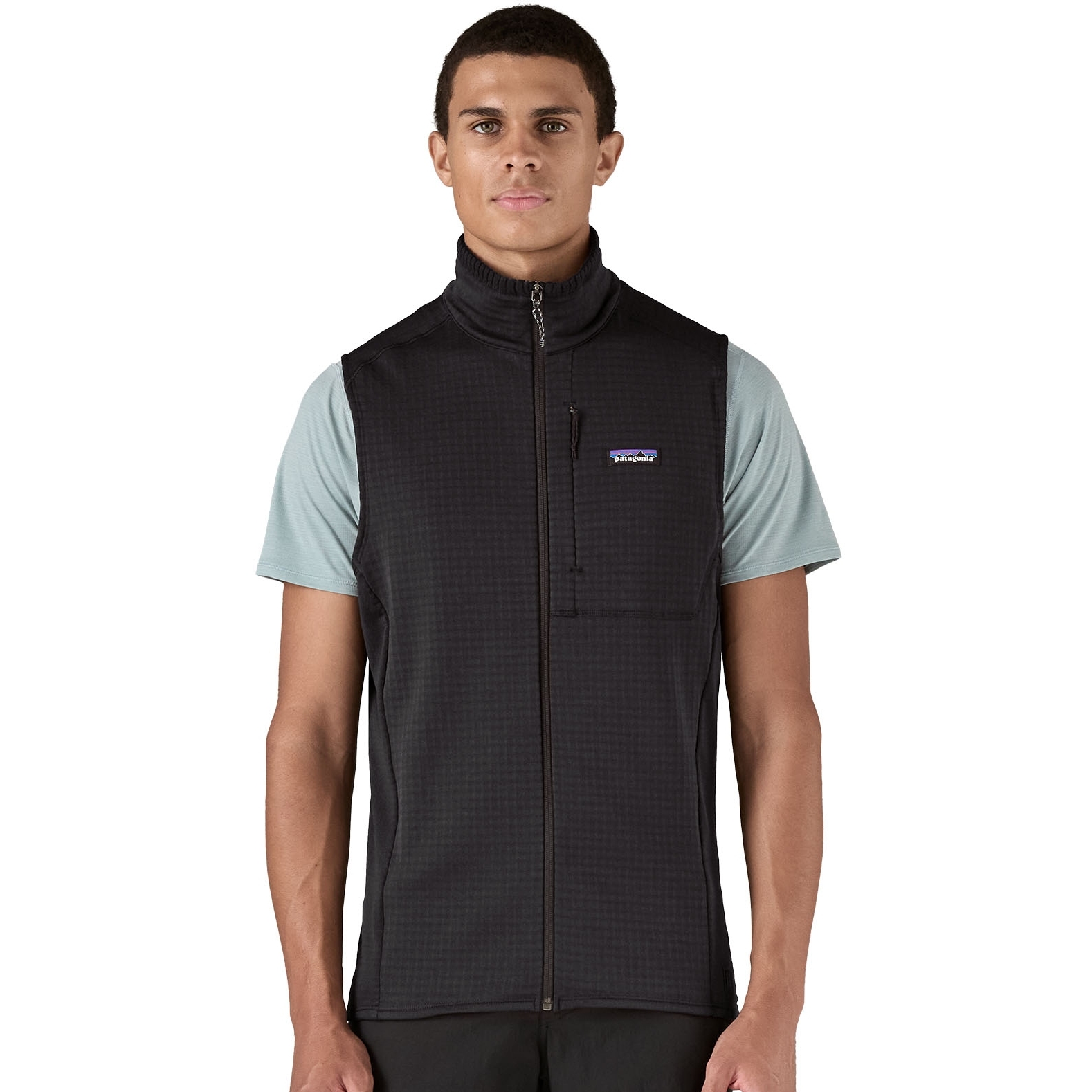 Productfoto van Patagonia R1 Hybrid Vest Heren - Zwart