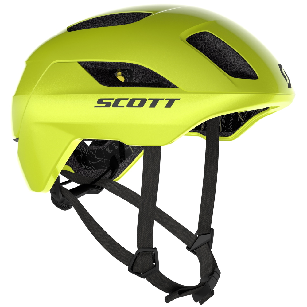 Image of SCOTT La Mokka Plus (CE) Helmet - radium yellow
