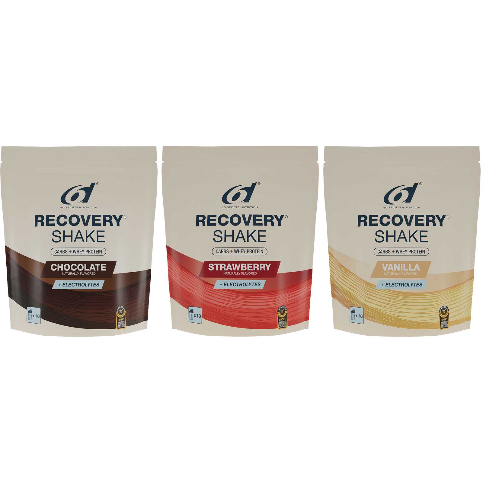 Produktbild von 6d Sports Nutrition Recovery Shake - Eiweiß-Kohlenhydrat-Getränkepulver - 850g