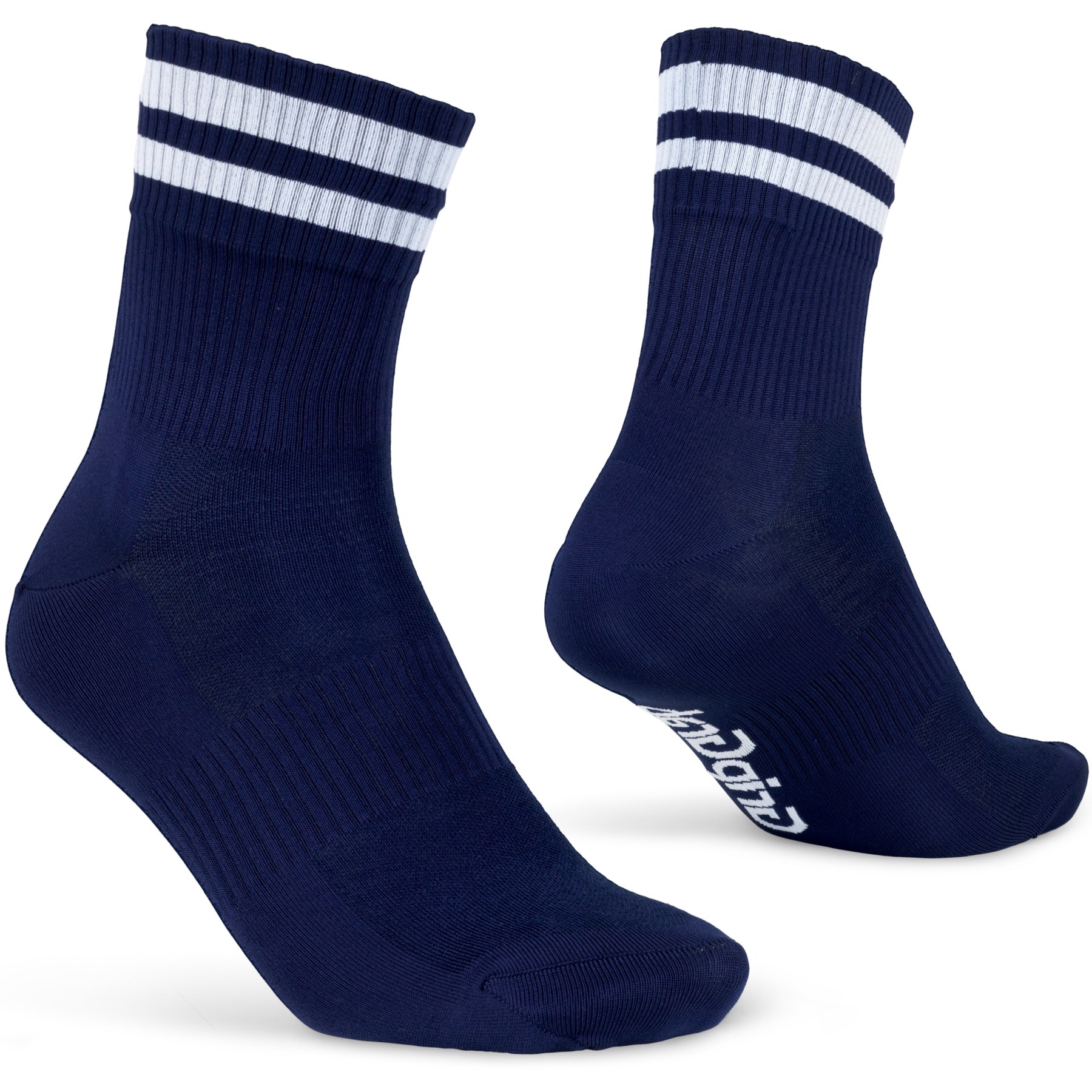 GripGrab Original Stripes Crew Socks Navy Blue BIKE24