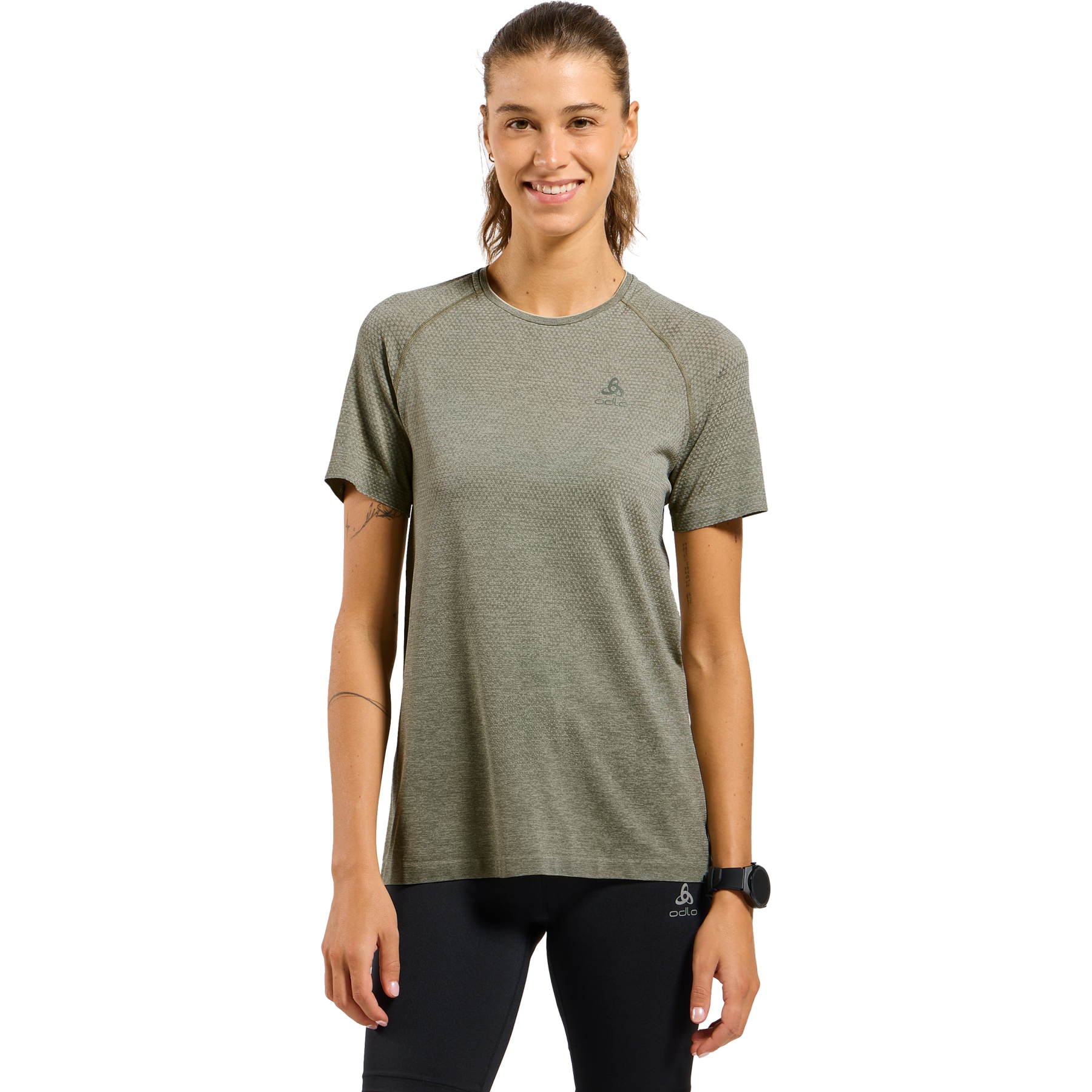 Immagine prodotto da Odlo Maglietta Running Donna - Essentials Seamless - vetiver melange