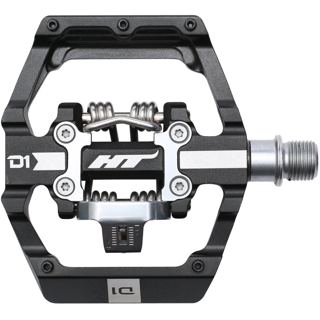 Image of HT D1 DUO Clipless / Flat Pedals - black