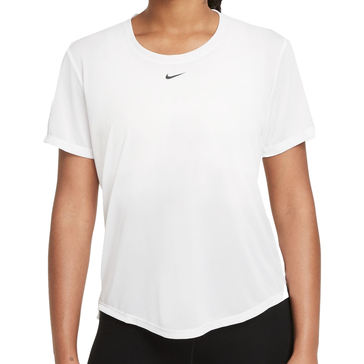 Productfoto van Nike Dri-Fit One Standard Fit T-Shirt Dames - white/black DD0638-100