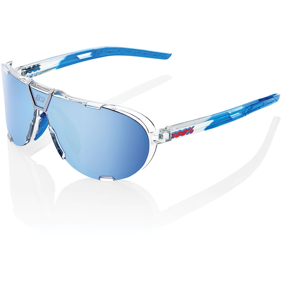 Image of 100% Westcraft Glasses - Jorge Martin SE - HiPER Mirror Lens - Polished Clear / Blue Multilayer