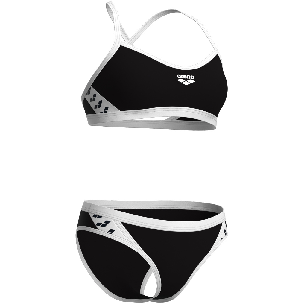 arena Performance Icons Solid Cross Back Bikini Damen - Schwarz
