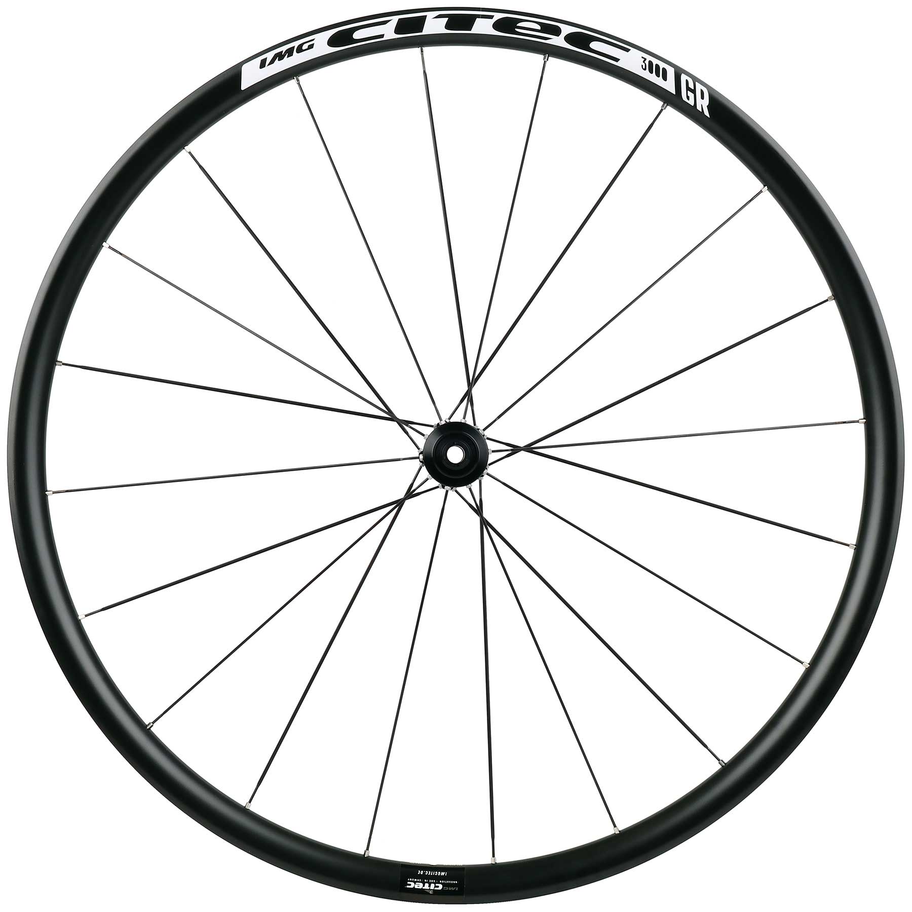 Image of CITEC Gravel 3000 29 Inch Front Wheel - Clincher - Centerlock - 12x100mm - black/white