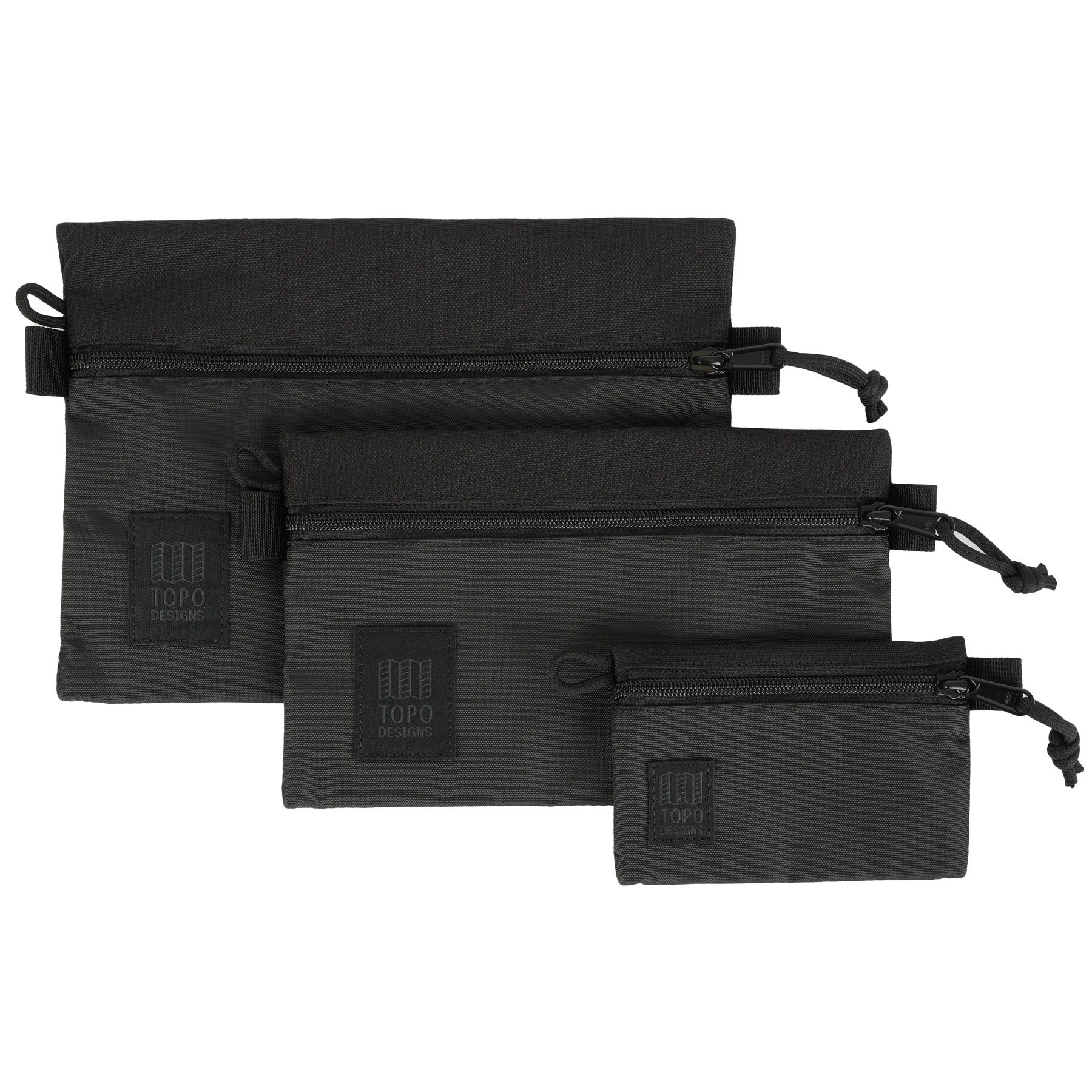 Produktbild von Topo Designs Zubehörtaschen-Set - Schwarz/Schwarz/Schwarz