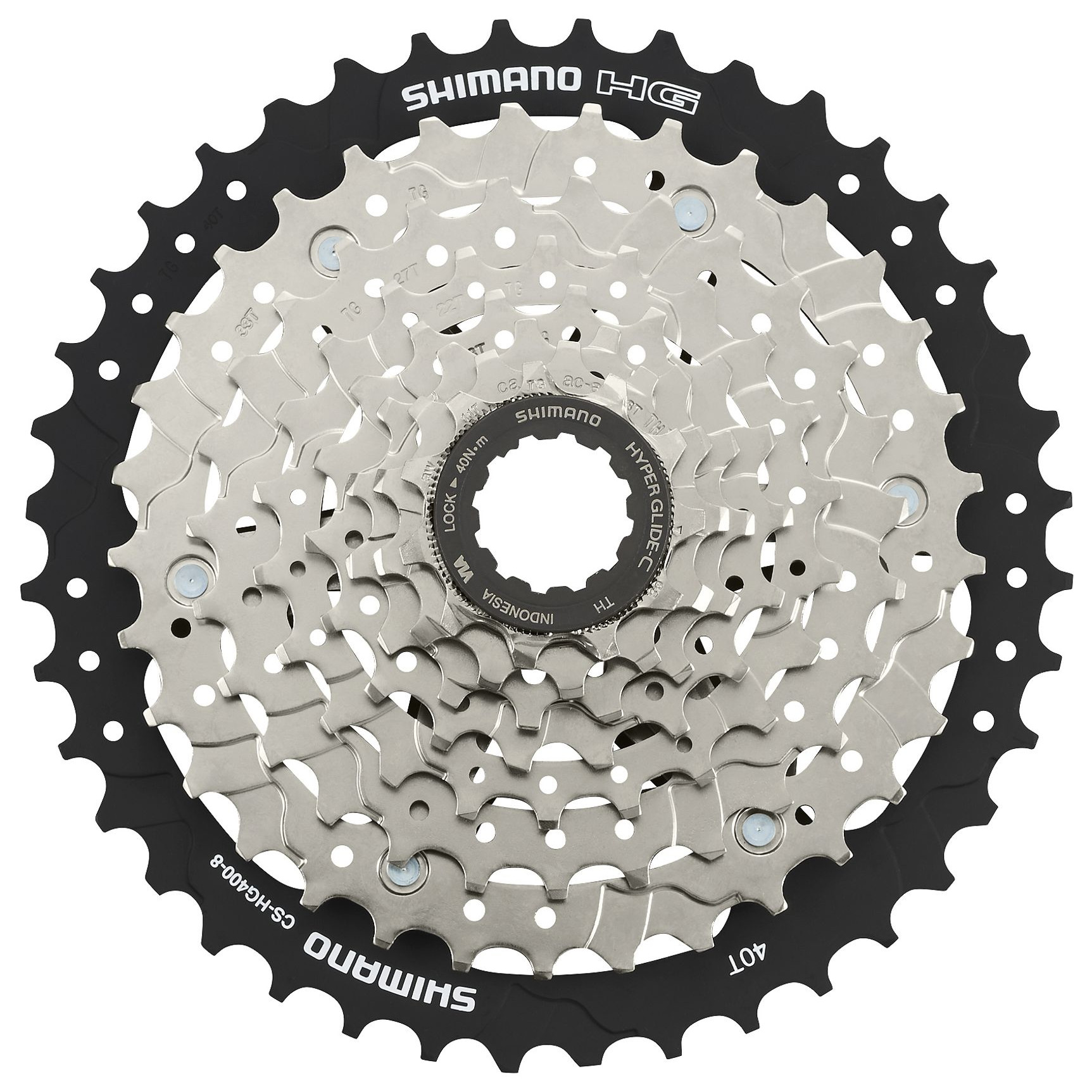 Picture of Shimano CS-HG400-8 Cassette - 8-speed | HyperGlide - silver/black