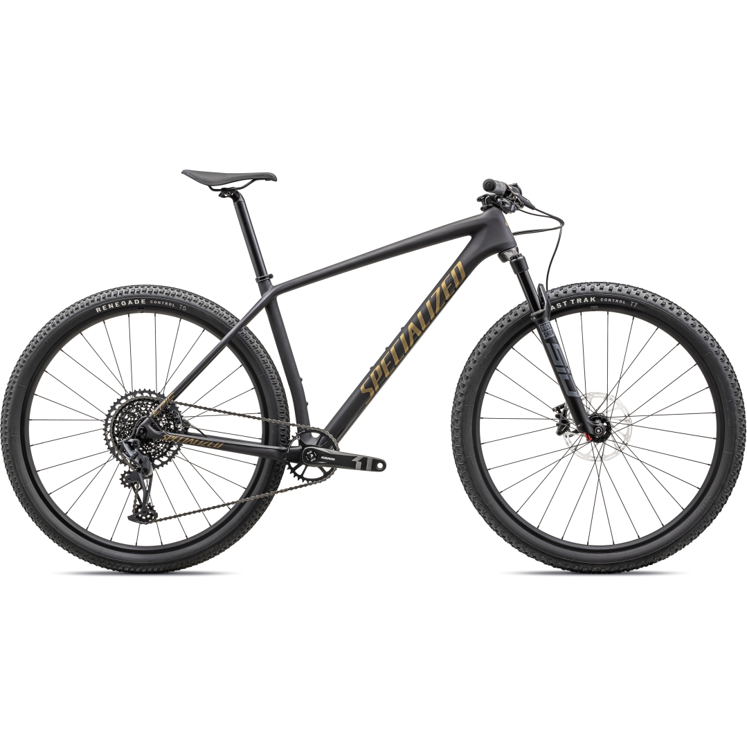 Picture of Specialized EPIC HT COMP - 29&quot; Carbon Mountain Bike - 2023 - satin metallic midnight shadow / harvest gold metallic