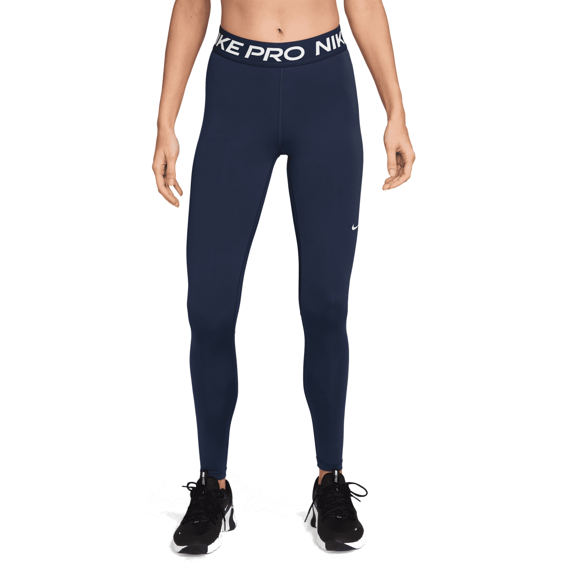 Produktbild von Nike Pro Mid-Rise Tights Damen - midnight navy/white CZ9779-410