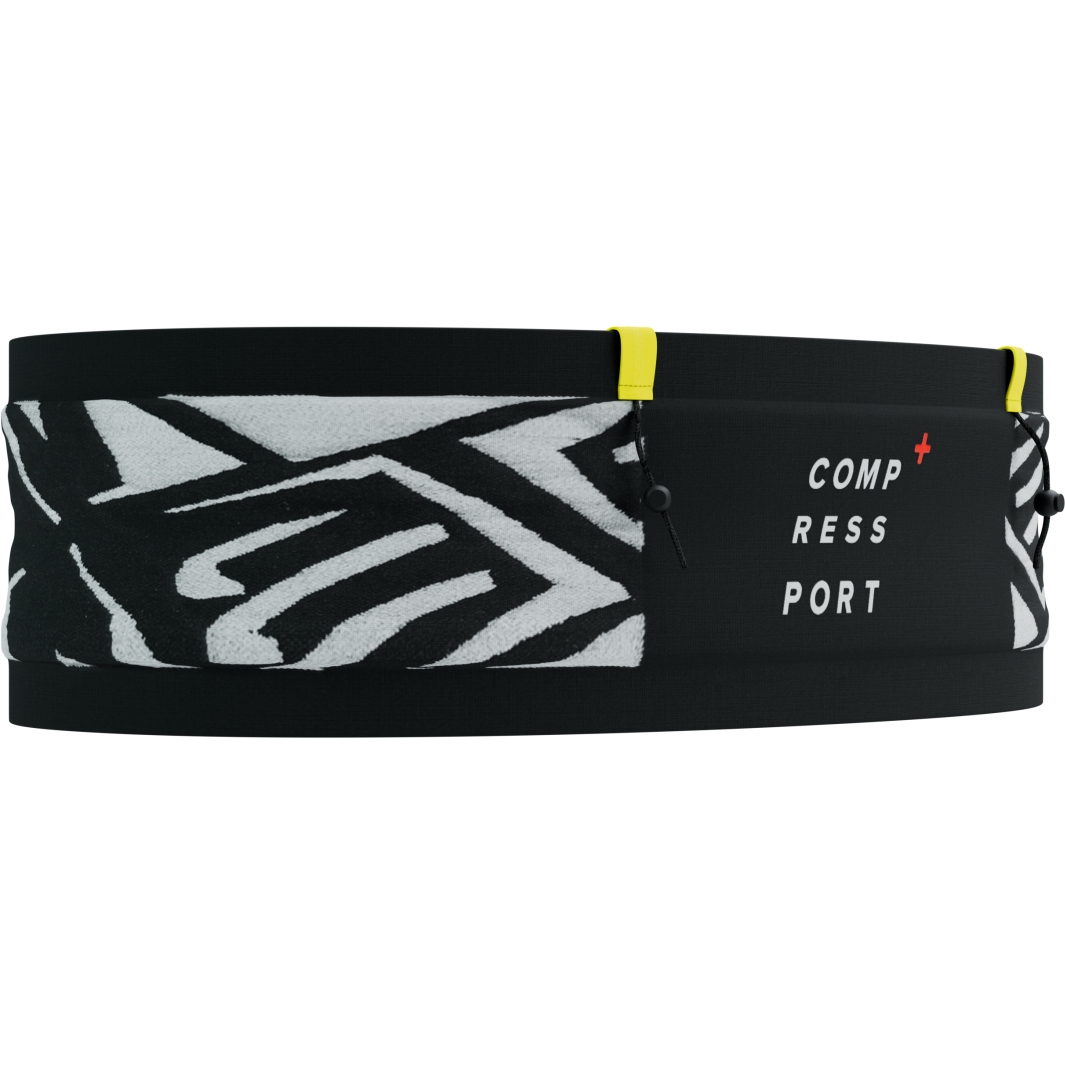 Productfoto van Compressport Free Pro Hardloopriem - black/white/safety yellow