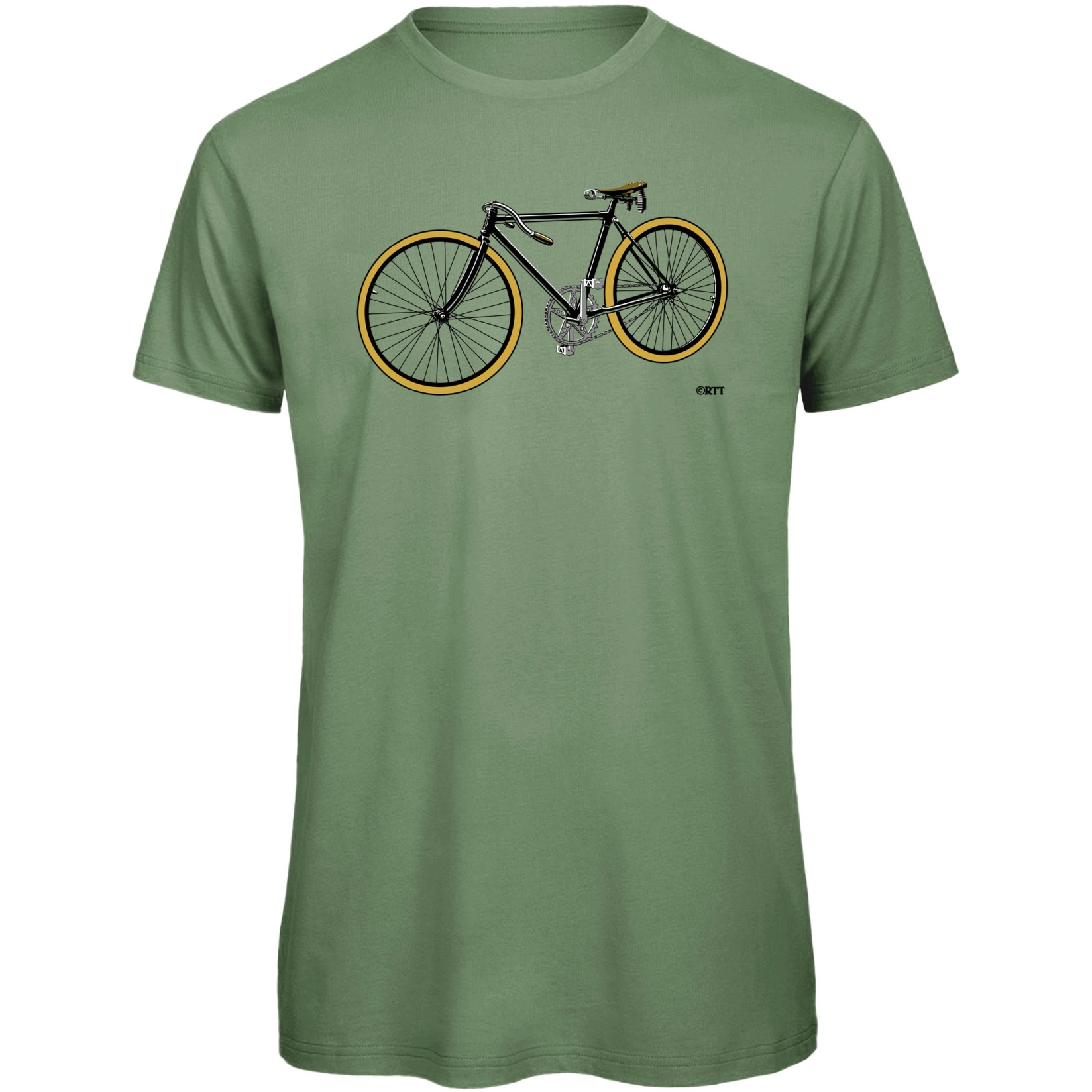 Imagen de RTTshirts Camiseta Bicicleta - Bicicleta Carretera Retro - verde claro