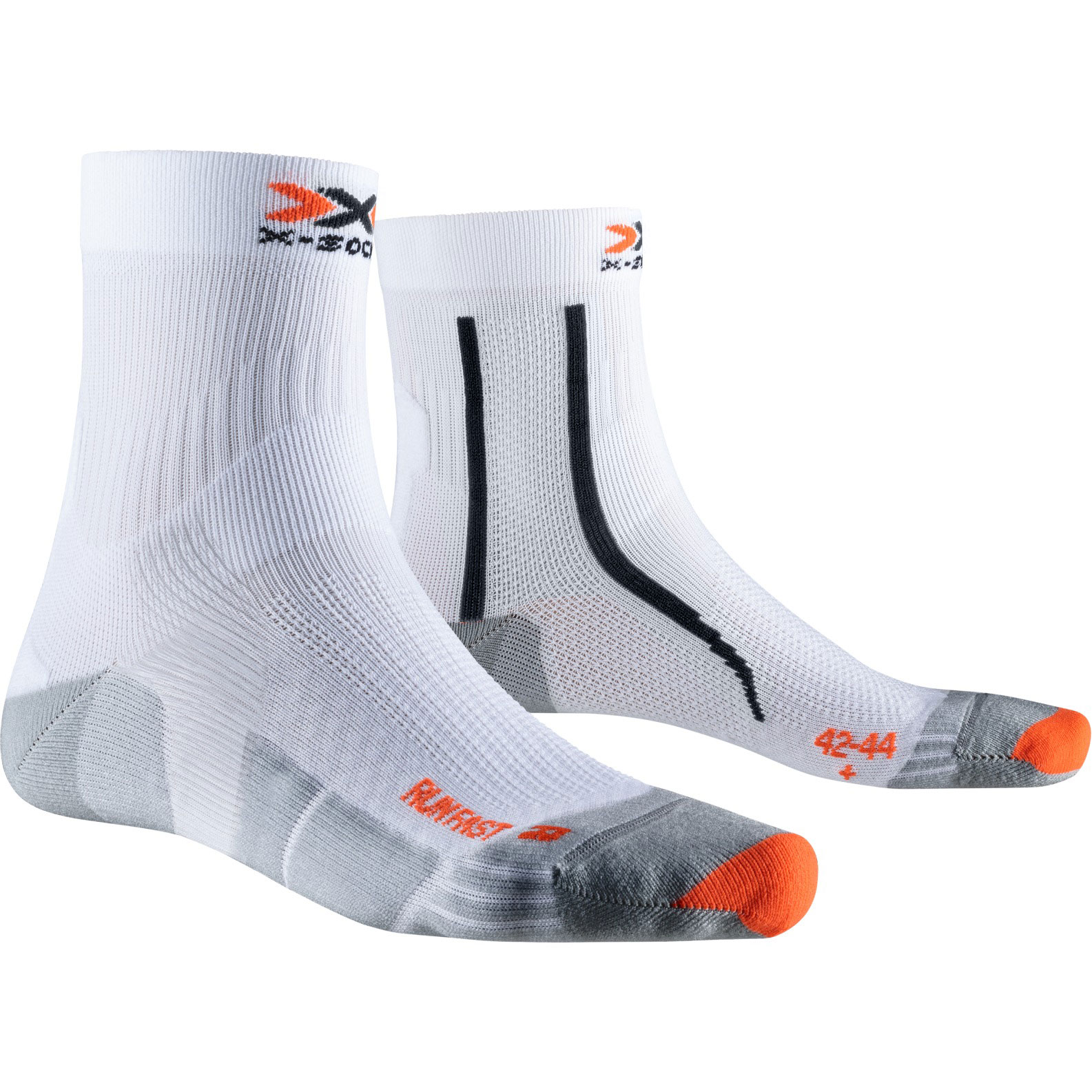 Produktbild von X-Socks Run Fast 4.0 Laufsocken - arctic white/trick orange