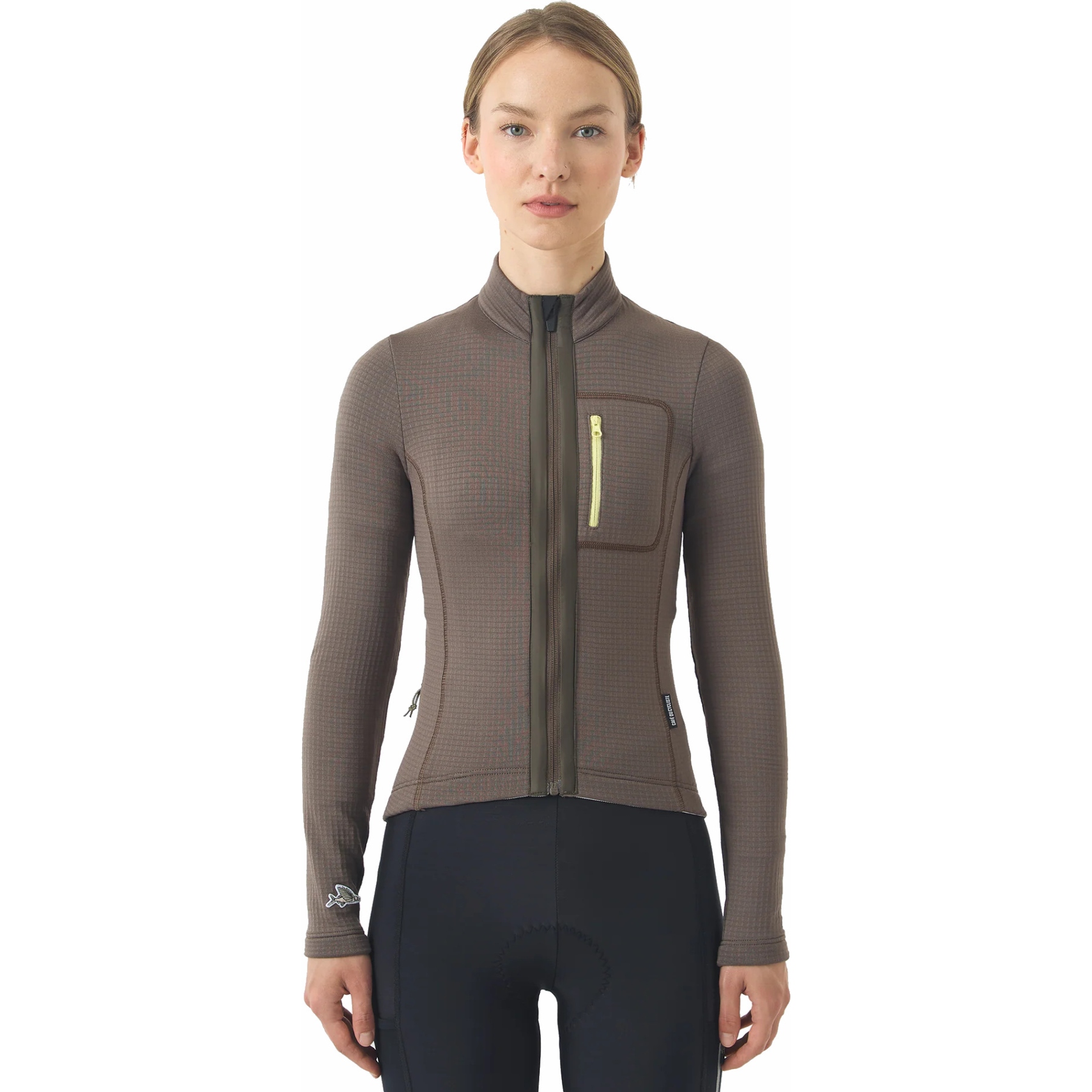 Женское трикотажное изделие Café du Cycliste Lorenne с длинным рукавом - рожковое дерево