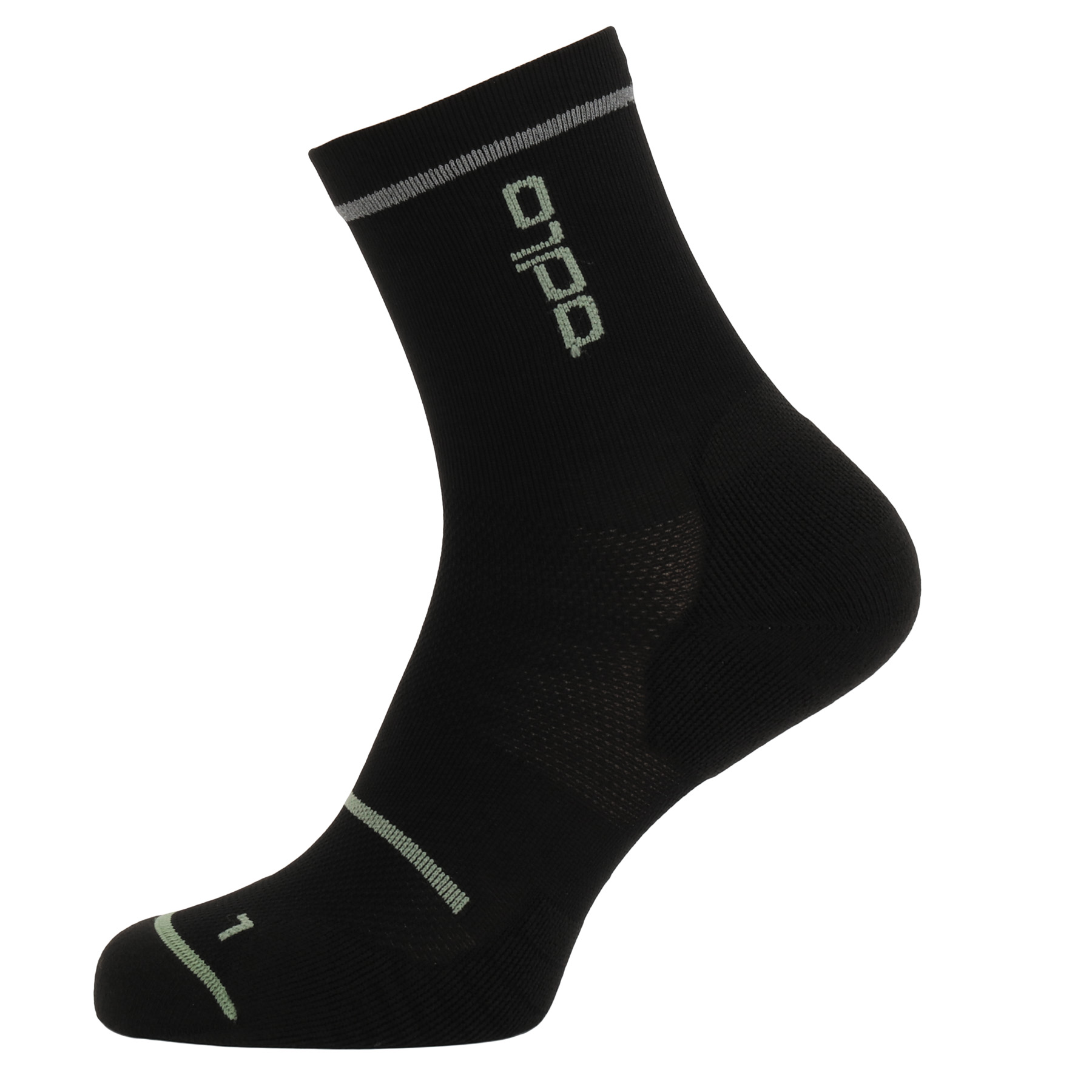 Picture of Odlo Ceramicool Reflective Micro Crew Cycling Socks - black - loden frost