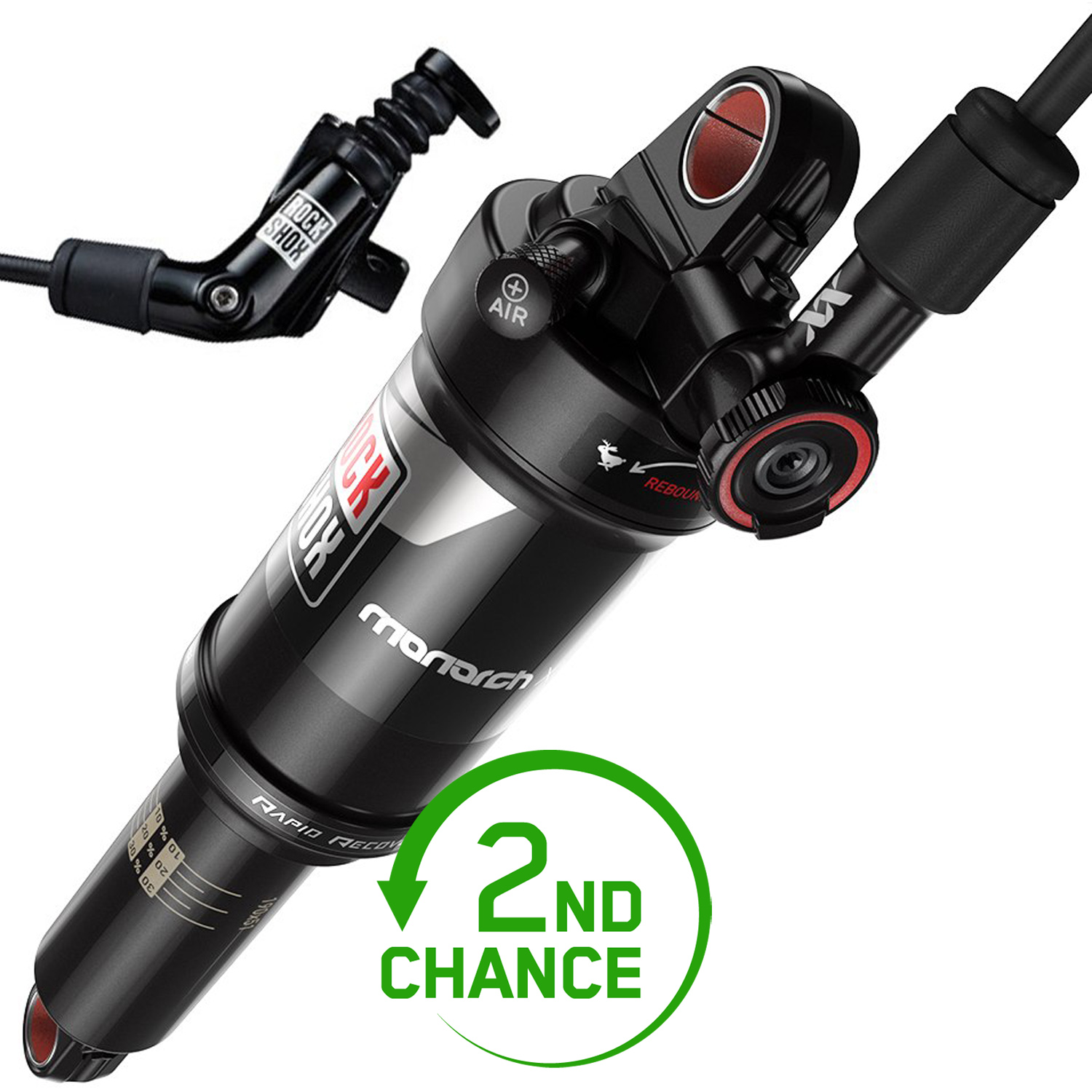 Picture of RockShox Monarch XX Rear Shock - black - shortened to 111cm - 2nd Choice