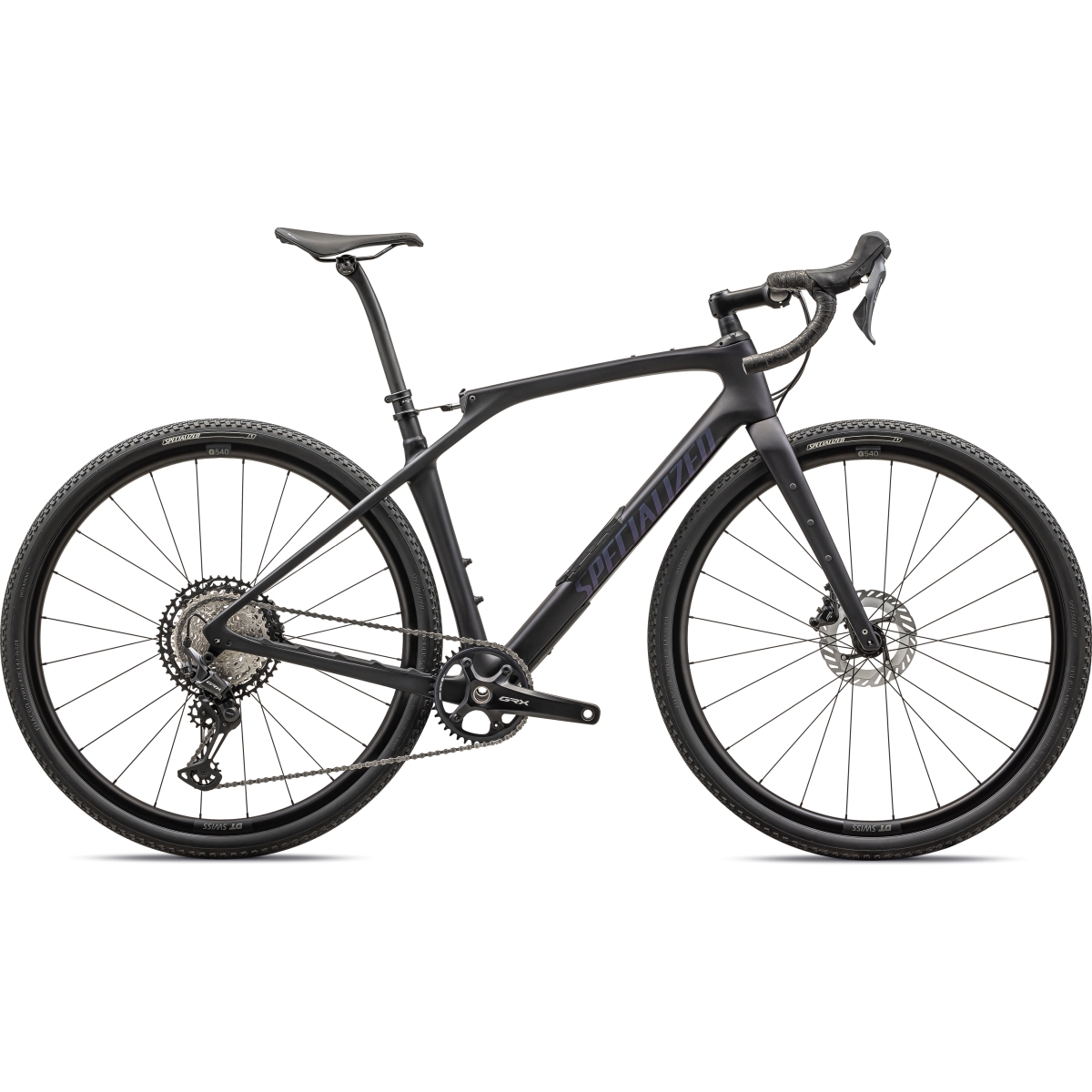 Productfoto van Specialized DIVERGE STR COMP - Carbon Gravel Bike - 2024 - satin metallic midnight shadow / violet ghost pearl