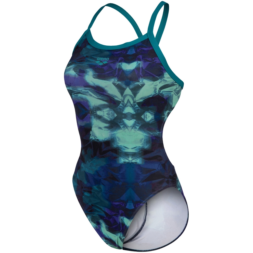 Picture of arena Performance Women&#039;s Hero Camo Challenge Back Swimsuit - Green Lake/Green Lake Multi