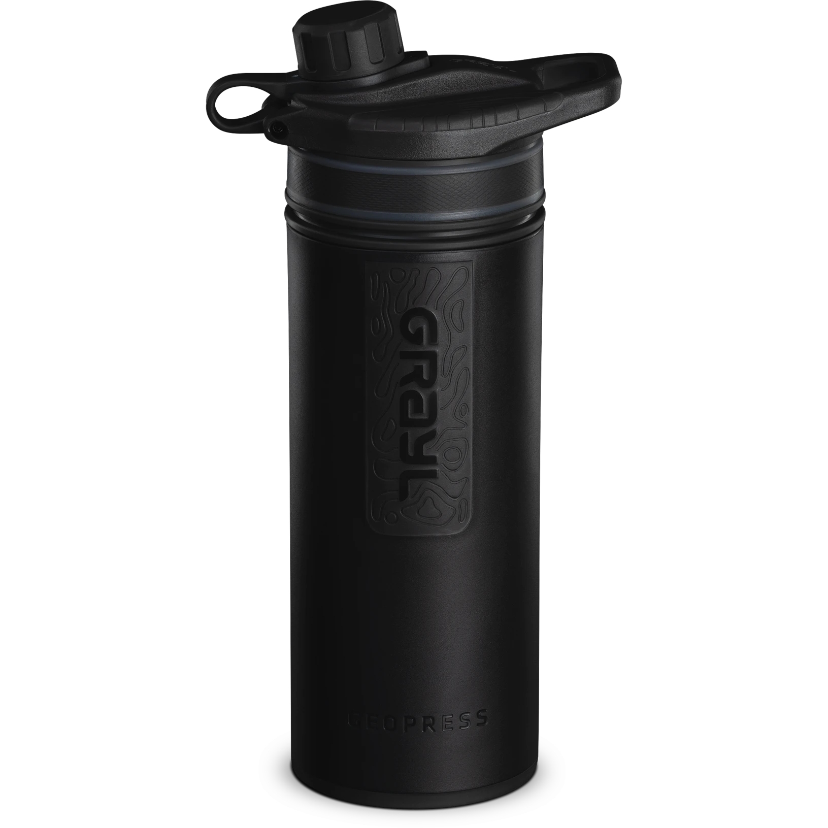 Produktbild von Grayl GeoPress Trinkflasche mit Wasserfilter - 710ml - Covert Black