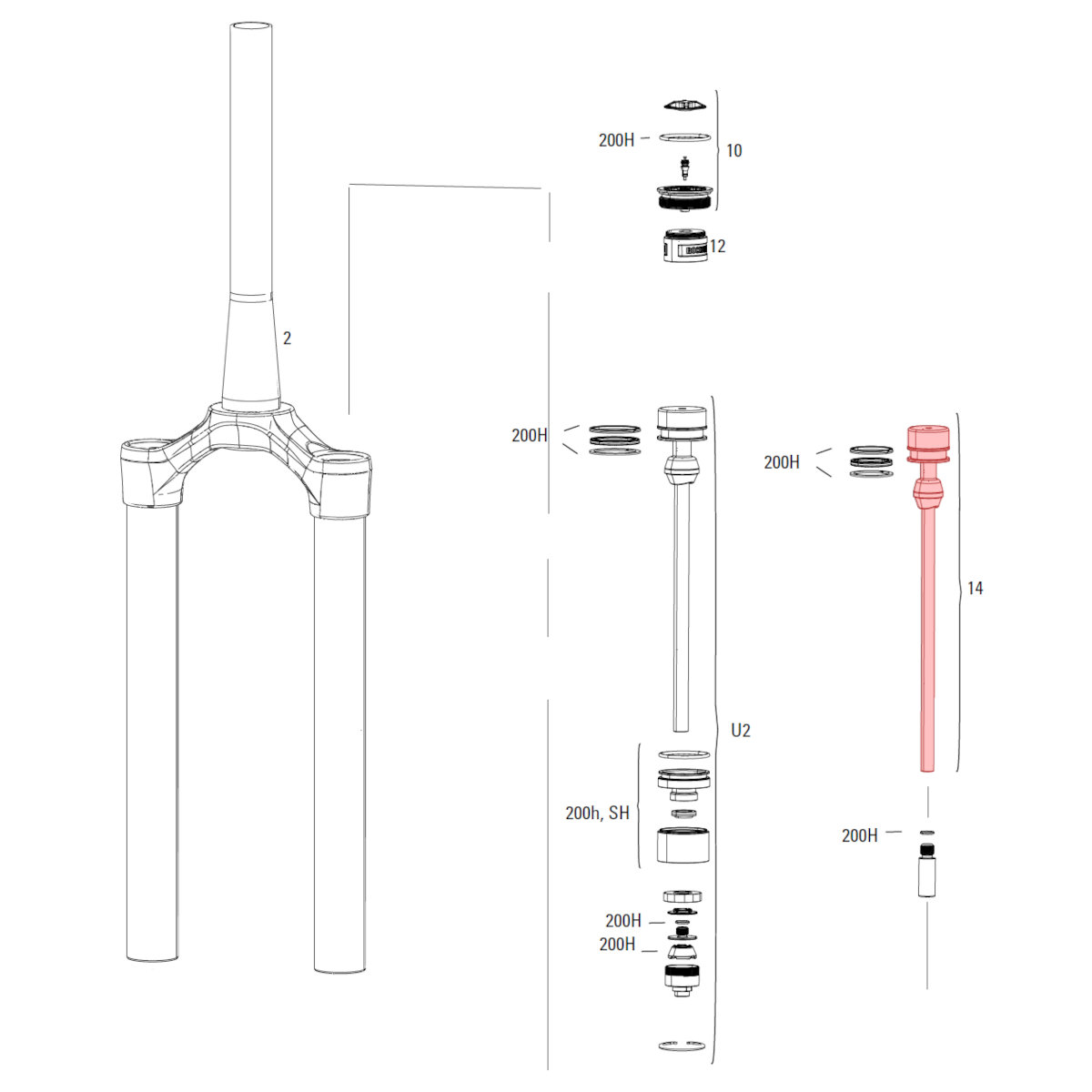 Rockshox zeb air shaft hot sale