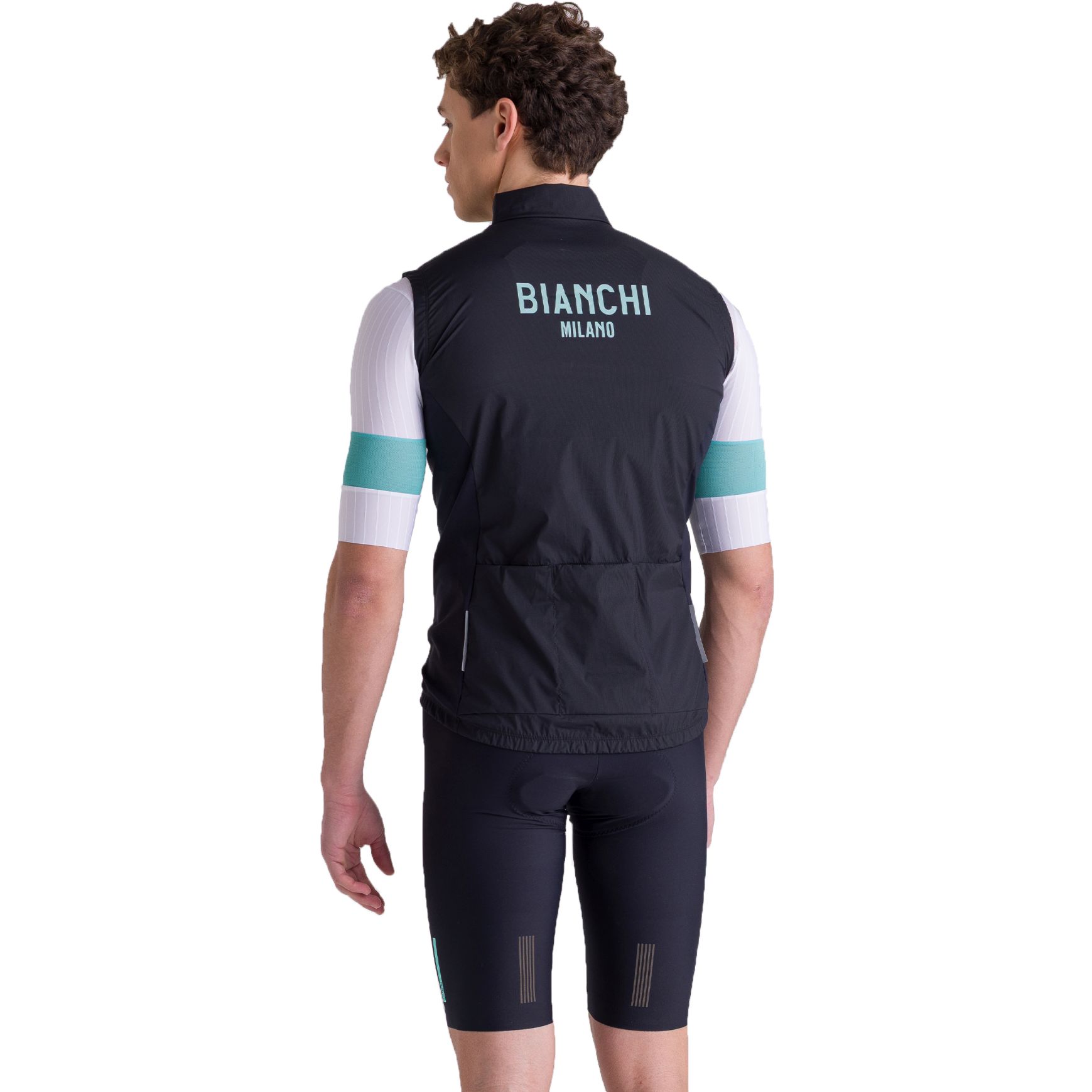 Santini Bianchi Milano Windshell Wind Vest Unisex BI54575BWSHEL