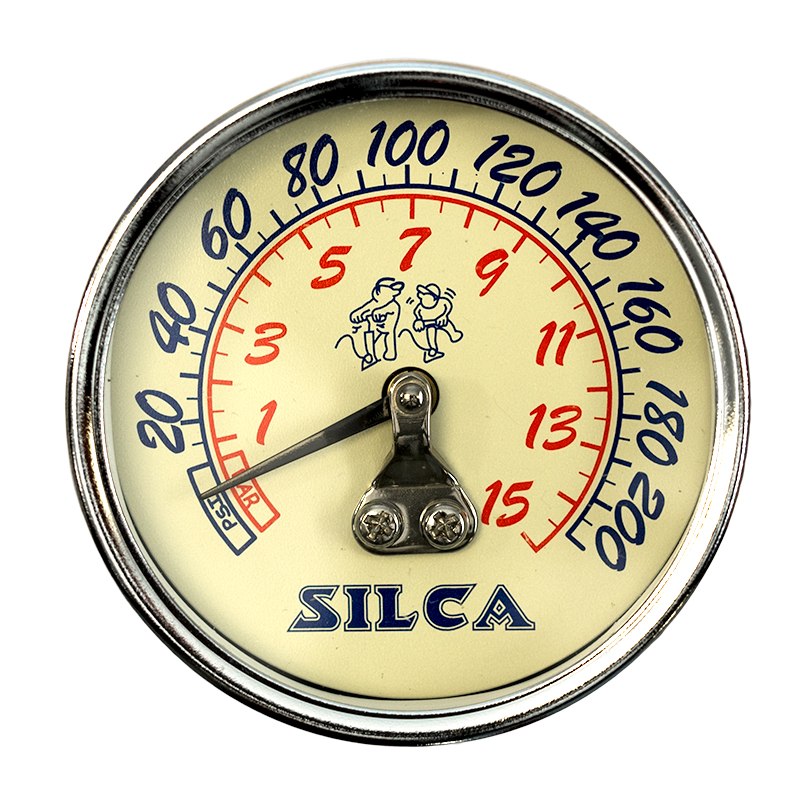 Productfoto van SILCA Retro Manometer voor Pista/SuperPista - tot 210 PSI