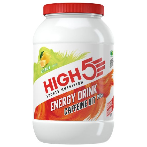 Produktbild von High5 Energy Drink Caffeine Hit - Kohlenhydrat-Getränkepulver + Koffein - 1400g