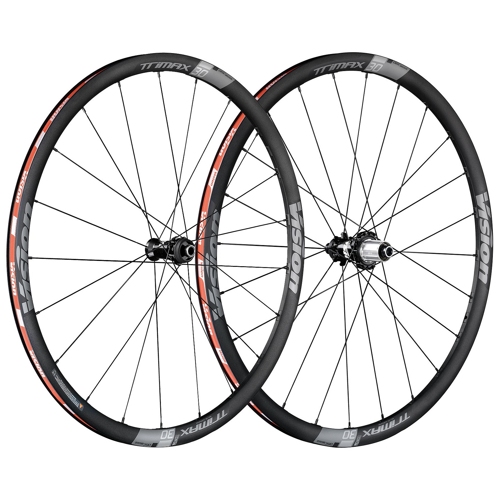 Picture of Vision Trimax 30 SC Disc Wheelset - 28&quot; | Clincher | Centerlock - 12x100mm | 12x142mm - Shimano HG