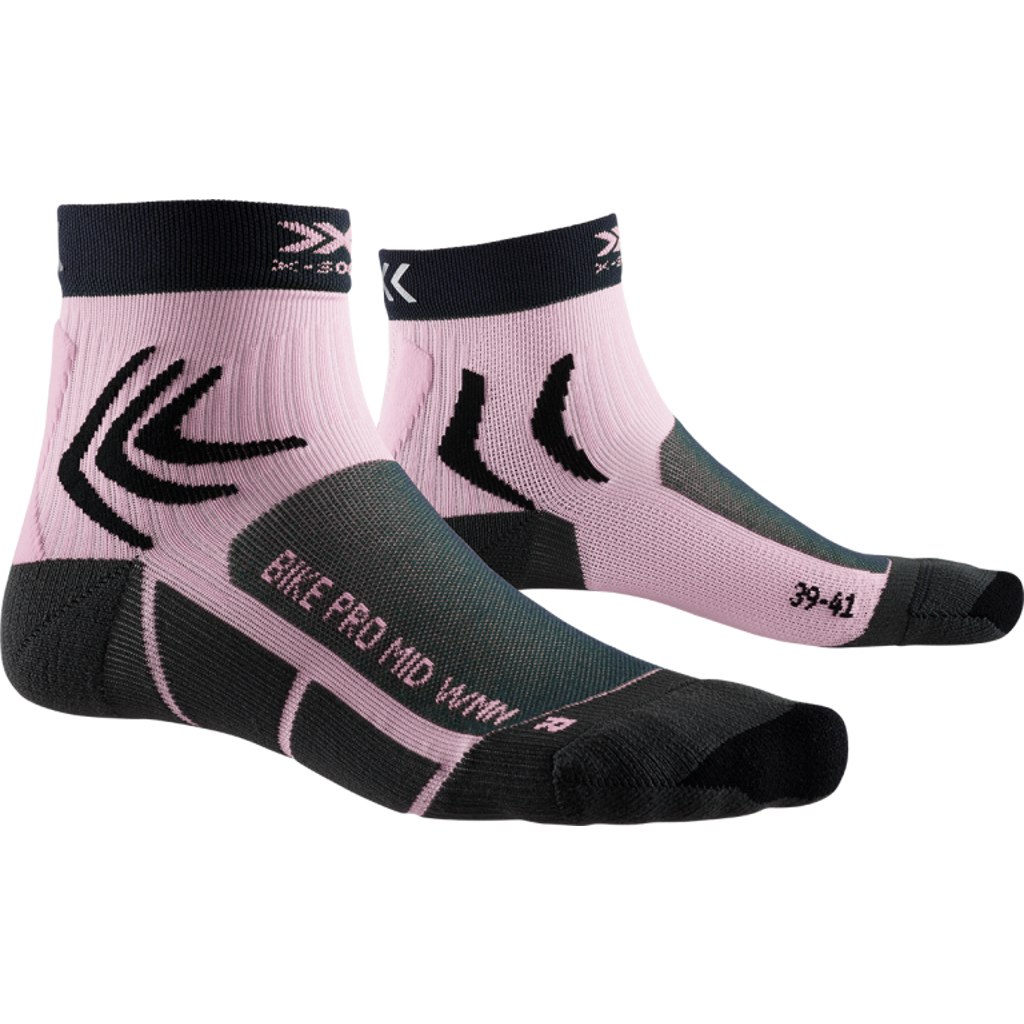 XSocks Run Discovery Women's Running Socks flamingo pink/opal black