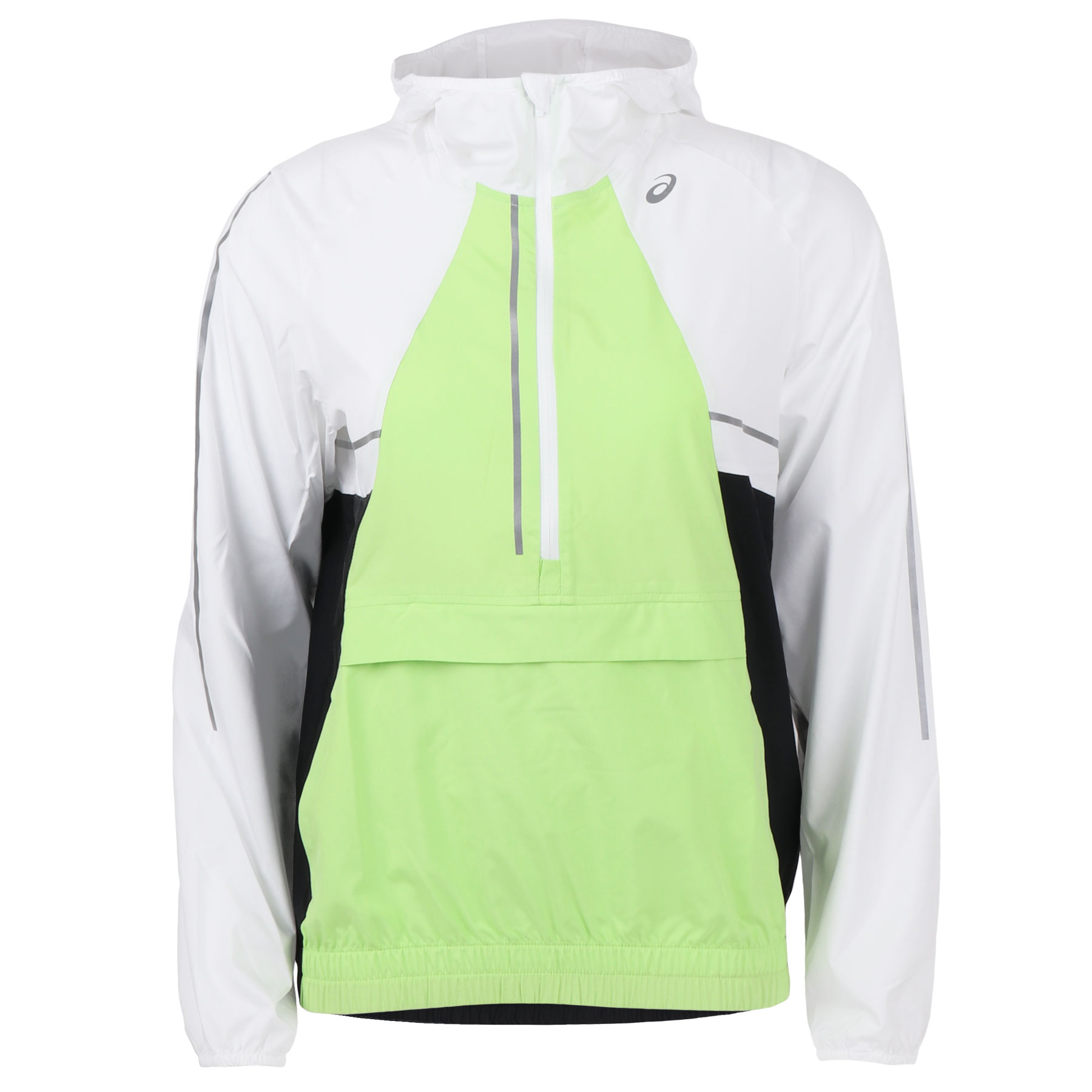 Picture of asics Lite-Show Jacket Women - brilliant white/lime green