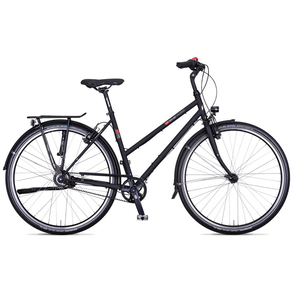Productfoto van vsf fahrradmanufaktur T-300 Alfine - Women City Bike with Belt Drive - 2023 - ebony matt