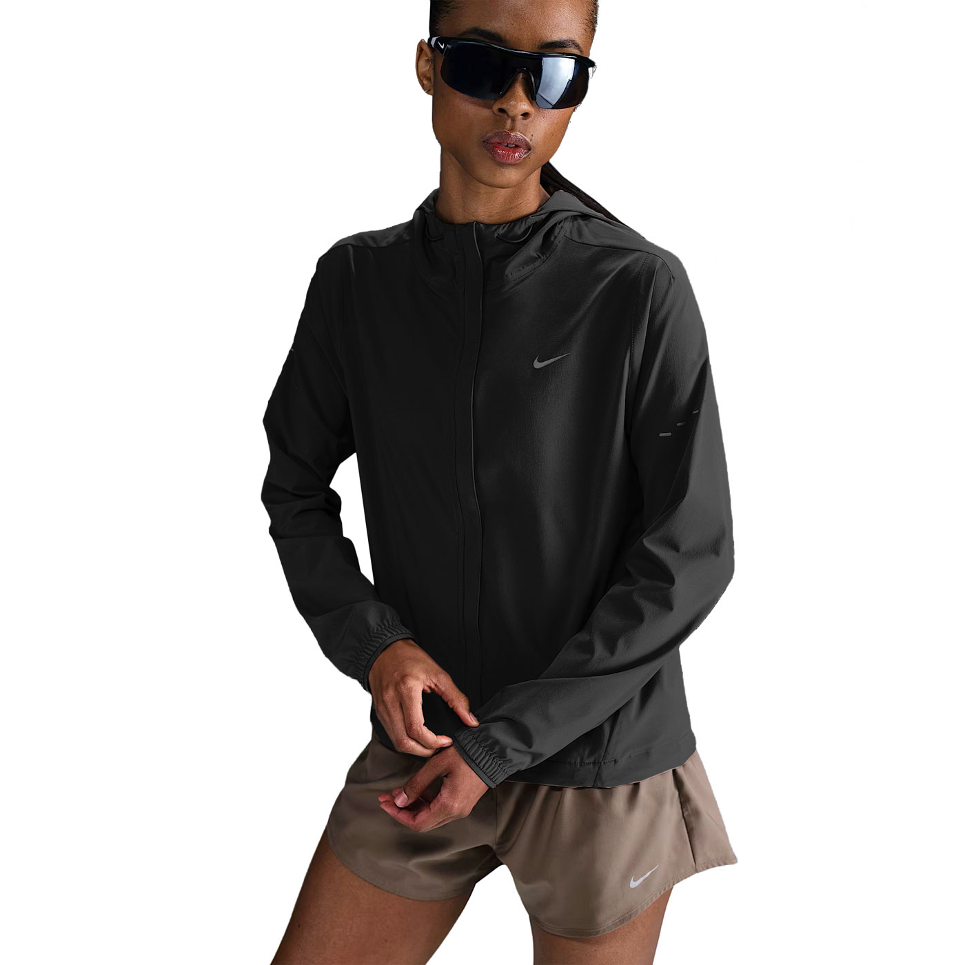 Produktbild von Nike Swift Repel Packable Laufjacke Damen - black/reflective silver HQ0650-010