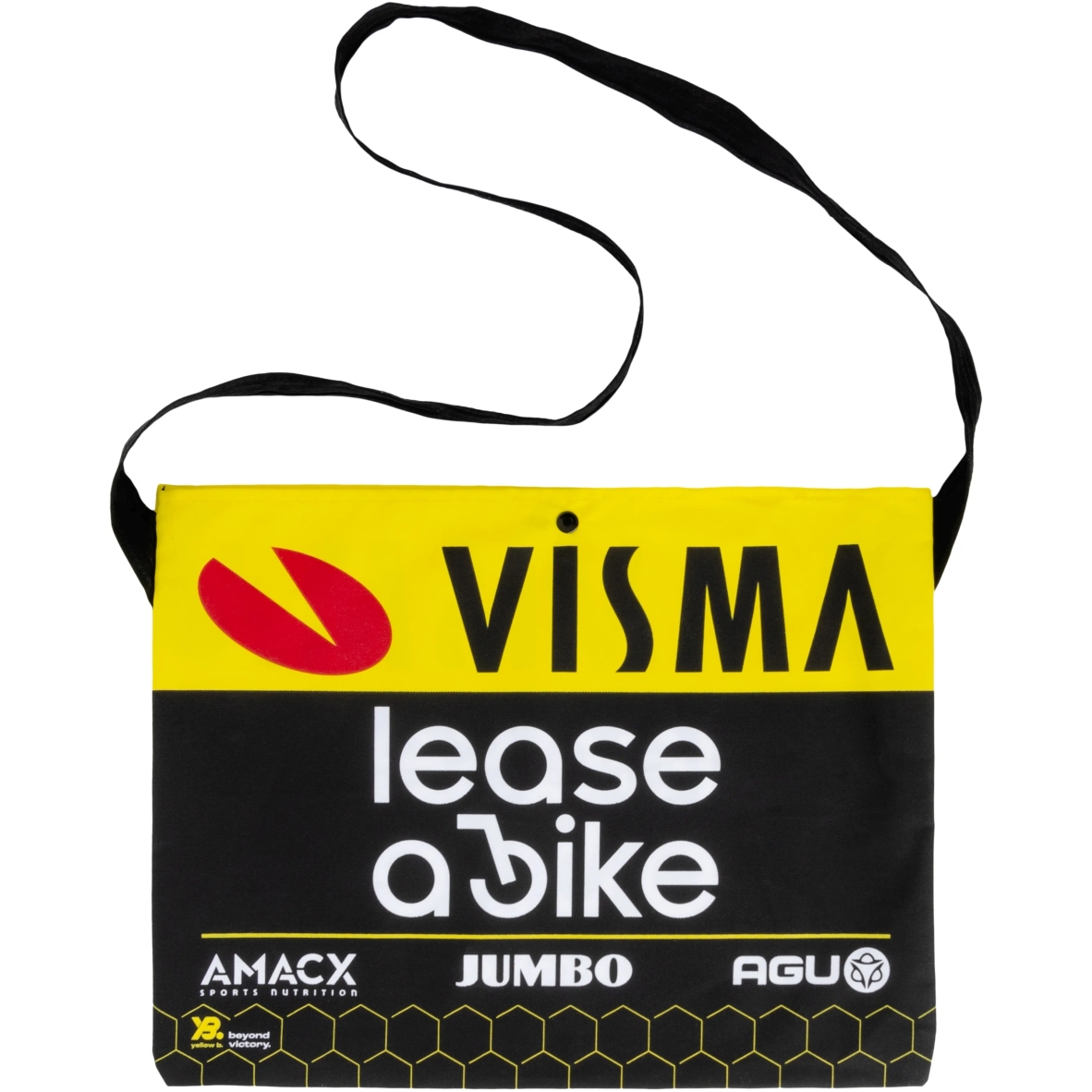 Picture of AGU Team Visma Musette Shoulder Bag - Lease a Bike 2024 - yellow
