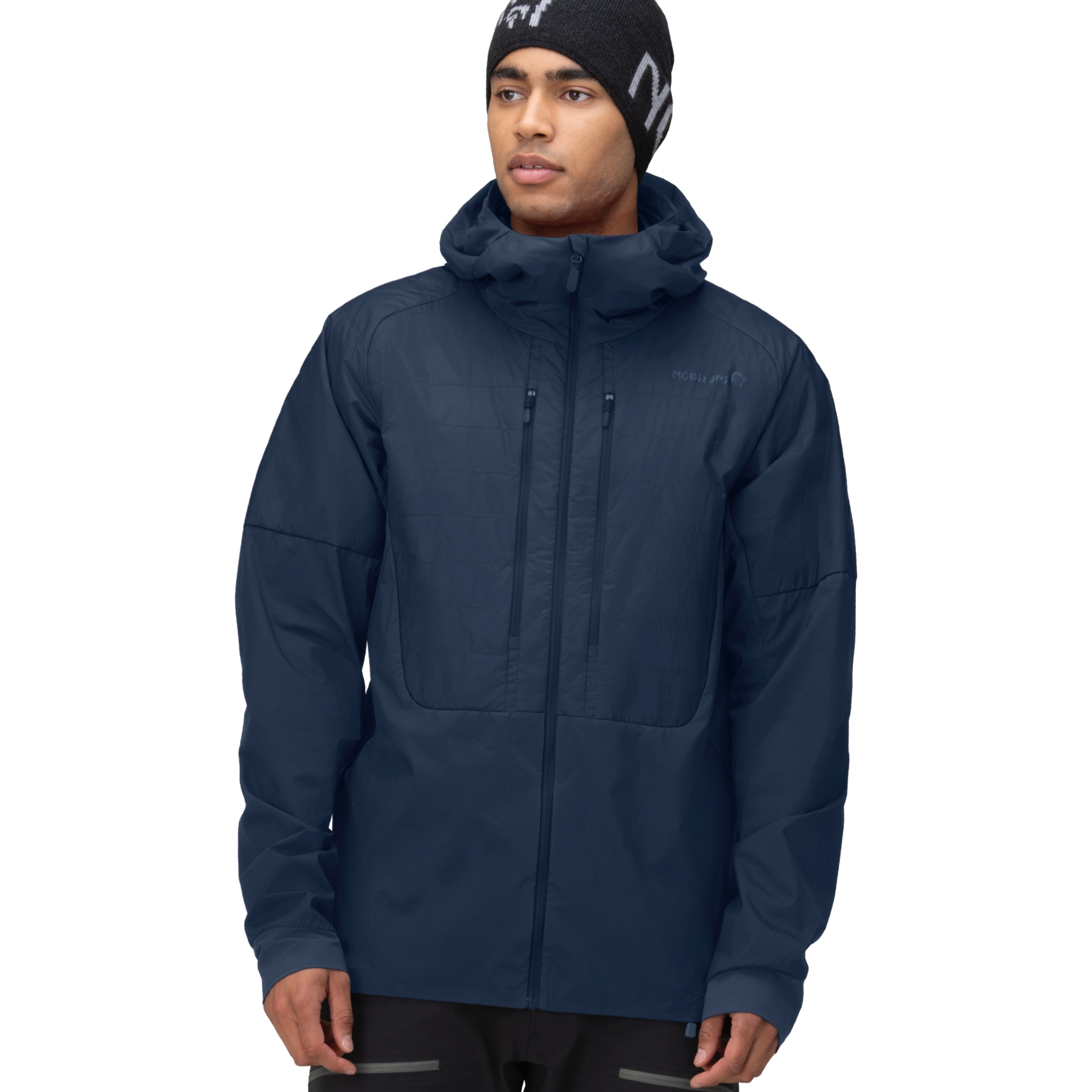 Picture of Norrona lyngen aero80 insulated Zip Hood Jacket Men - Indigo Night