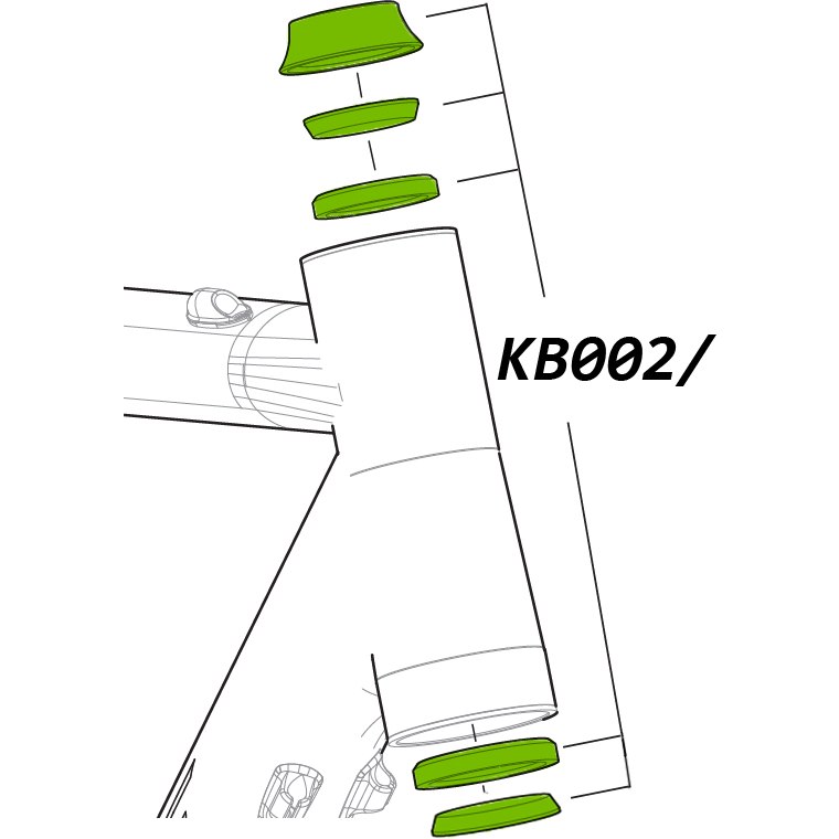Image of Cannondale KB002/ Replacement Headset for Synapse, CAAD9, CAAD8, CAAD7, CAADX, Tandem - IS42/28.6 | IS42/30